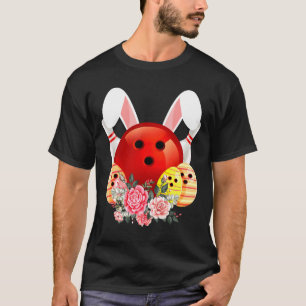 T-shirt Bowling Easter Bunny Egg 2020 Fleurs de lapin Pasc