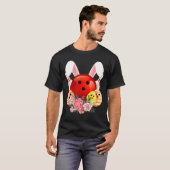 T-shirt Bowling Easter Bunny Egg 2020 Fleurs de lapin Pasc (Devant entier)