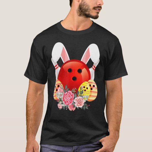 T-shirt Bowling Easter Bunny Egg 2022 Fleurs de lapin (Devant)