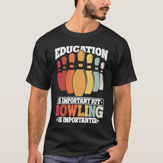 T-shirt Bowling Education Bowler Strike Bowling Team Bowli (Devant)