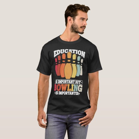 T-shirt Bowling Education Bowler Strike Bowling Team Bowli (Devant entier)