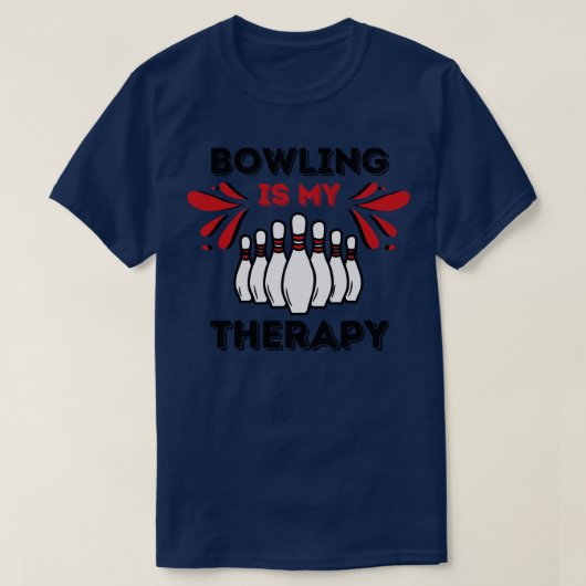 T-shirt Bowling est ma thérapie (Design devant)
