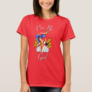 T-shirt Bowling femme's Sportswear Pin-Up Girl Custom T-Sh