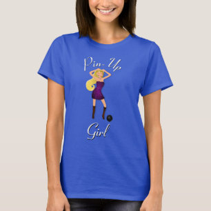 T-shirt Bowling femme's Sportswear Pin-Up Girl Custom T-Sh