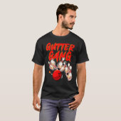 T-shirt Bowling  For Men Women Cool Gutter Gang Bowlers (Devant entier)