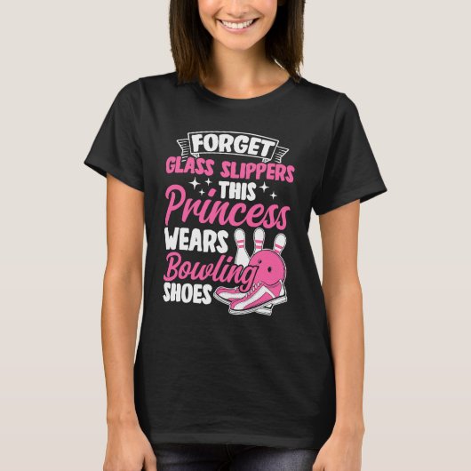 T-shirt Bowling Girl Princess Pin Bowler Strike Bowling Fa (Devant)