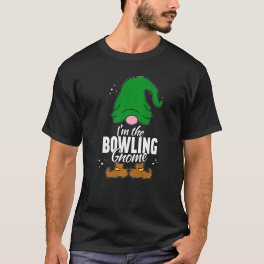 T-shirt Bowling Gnome Matching Family Group Christmas Part (Devant)