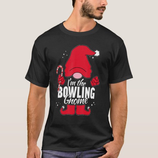 T-shirt Bowling Gnome Matching Family Group Pictures on Ch (Devant)
