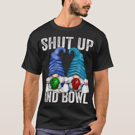 T-shirt Bowling Gnomes Bowler Fermé Et Bowl (Devant)