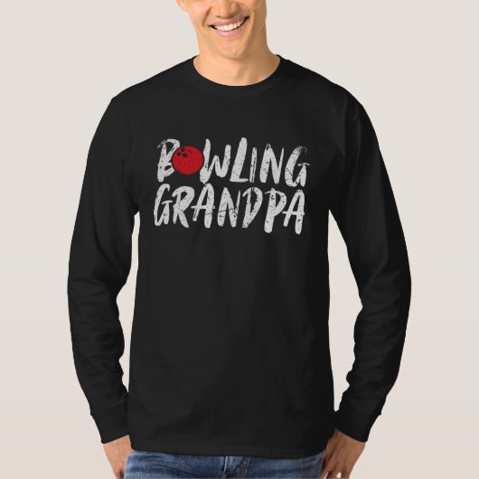 T-shirt Bowling Grandpa Bowler Papa Grandfather Father s D (Devant)