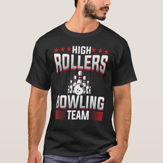 T-shirt Bowling High Rollers Bowler (Devant)