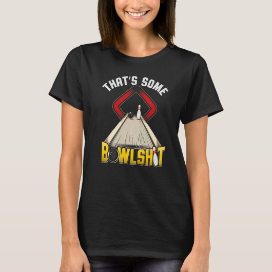 T-shirt Bowling Hommes femmes c'est une merde de bol (Devant)