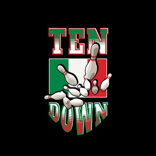 T-SHIRT BOWLING ITALIE LEAGUE TEAM STRIKE SPARE