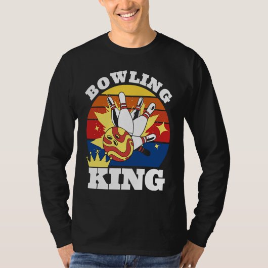 T-shirt Bowling King Evolution of Man Bowling (Devant)