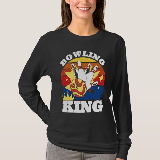 T-shirt Bowling King Evolution of Man Bowling (Devant)