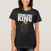 T-shirt Bowling King funny Bowling King (Devant)