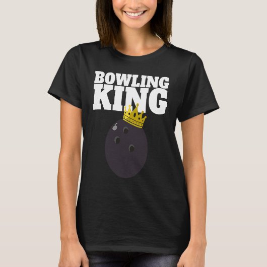 T-shirt Bowling King funny Bowling King (Devant)