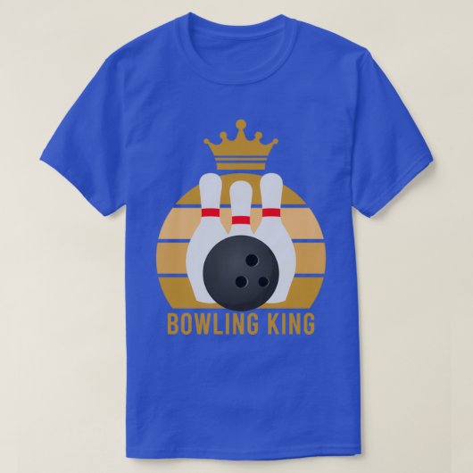 T-shirt Bowling King Funny Bowling Lover T (Design devant)