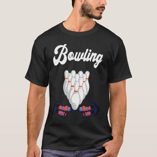 T-shirt Bowling Lane Bowling Set Strike Bowling Team Bowli (Devant)