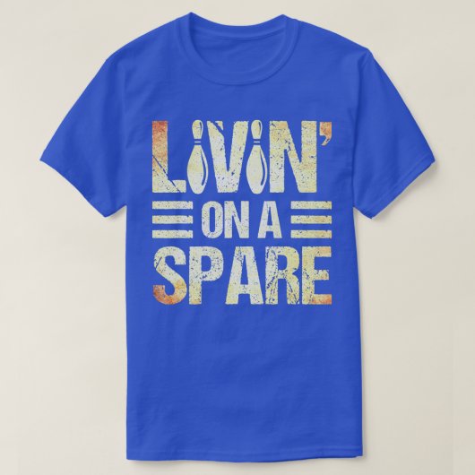 T-shirt Bowling Lover Bowler Livin' On Spare Bowling  (Design devant)