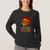 T-shirt Bowling Maman Basketball Maman Busy Raising Baller (Devant)