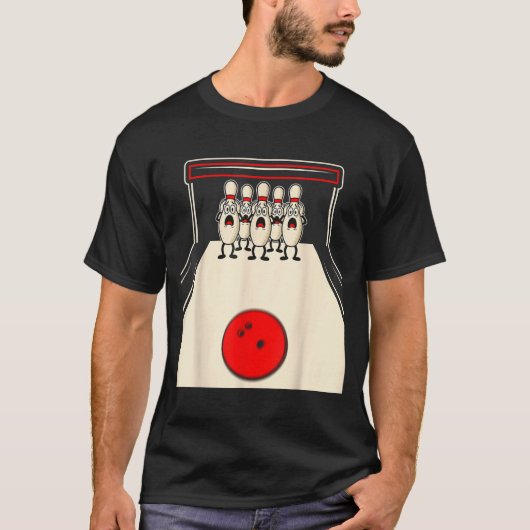 T-shirt Bowling N Ed Ns Funny Bowler Player Kids Boys Men  (Devant)