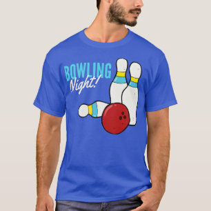 T-shirt Bowling Night Draling Pins De Bowling Et Ball