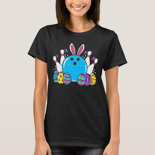 T-shirt Bowling Oeufs De Pâques Oeuf De Lapin 2020 Pour Le (Devant)