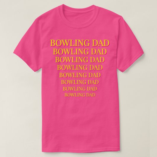 T-shirt Bowling papa plus grand à plus petite impression r (Design devant)
