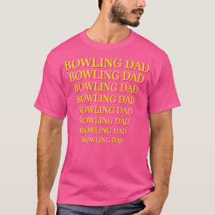 T-shirt Bowling papa plus grand à plus petite impression r