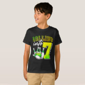 T-shirt Bowling Party Rolling dans 7 7e anniversaire fille (Devant entier)