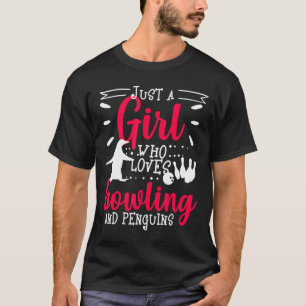 T-shirt Bowling Penguin Lover Cute Bowler Bowl Femmes Ados