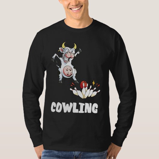 T-shirt Bowling Pin Cow Funny Bowling Bowler Strike Bowlin (Devant)