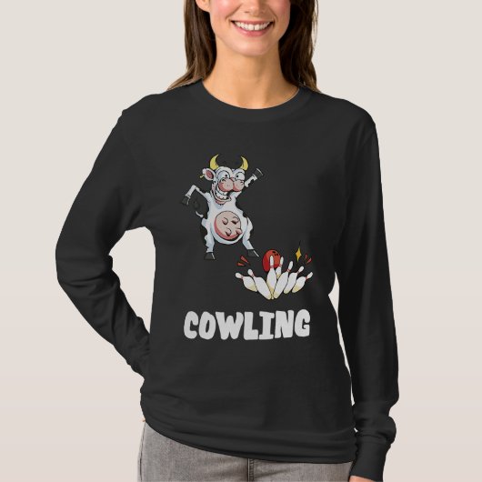 T-shirt Bowling Pin Cow Funny Bowling Bowler Strike Bowlin (Devant)