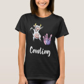 T-shirt Bowling Pin Funny Bowling Bowler Cow Strike Bowlin (Devant)