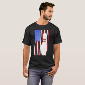 T-shirt Bowling Pin US Flag American Bowling Player Bowler (Devant entier)