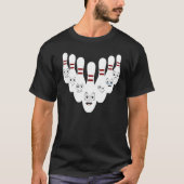 T-shirt Bowling Pins With Hilarious Expressions Bowling (Devant)