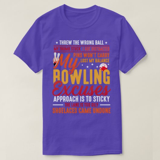 T-shirt Bowling Player Explique Funny Bowler Sport T (Design devant)