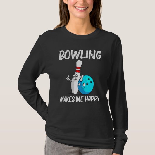 T-shirt Bowling Pour Hommes Femmes Bowling Équipe Jeu De R (Devant)