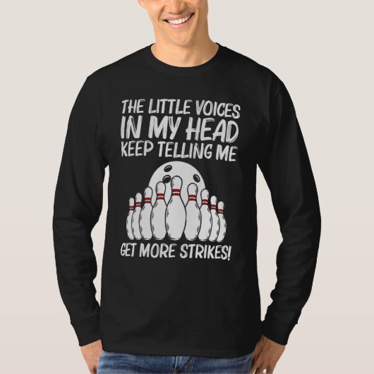 T-shirt Bowling Pour Hommes Joueuse De Bowling (Devant)