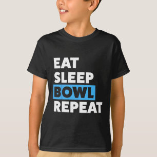 T-shirt Bowling Pour Hommes Ou Papa Mange Sleep Bowl Répét