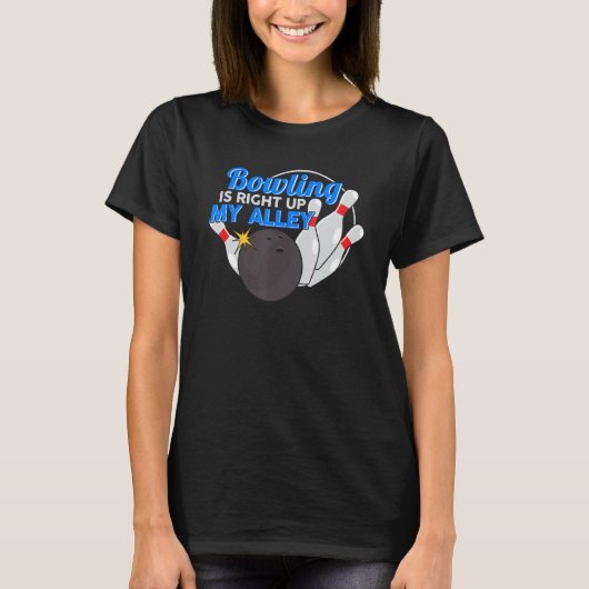 T-shirt Bowling Pun chemise BOWLING EST JUSTE EN HAUTEUR M (Devant)