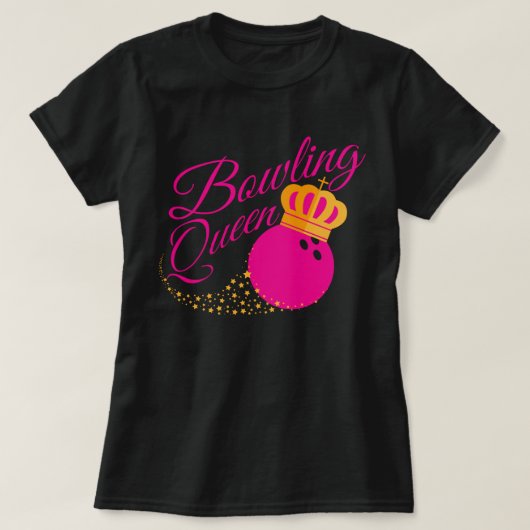 T-shirt Bowling Queen design Drôle cadeau pour filles Bowl (Design devant)