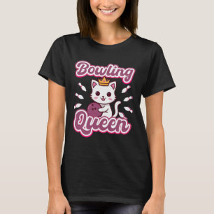 T-shirt Bowling Queen' mignonne femme fille Kawaii Anime C