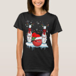 T-shirt Bowling Reindeer Santa Hat Christmas Bowling Lover<br><div class="desc">Bowling Reindeer Santa Hat Noël Bowling Lovers Costume</div>
