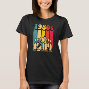 T-shirt Bowling Retro 1980 Vintage Retour Au Thème Des Ann
