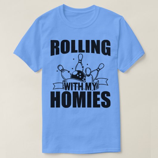T-shirt Bowling Rolling avec mes amis (Design devant)
