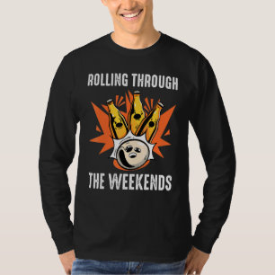 T-shirt Bowling - Rolling Through The Weekend - Bière - Ba