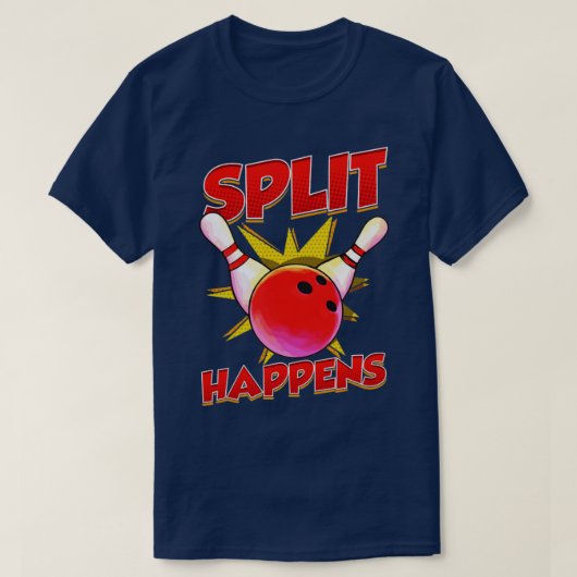 T-shirt Bowling Split Happer Bowler Team League Tournamen (Design devant)