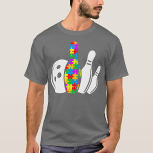T-shirt Bowling Sport Sensibilisation sur l'autisme Puzzle